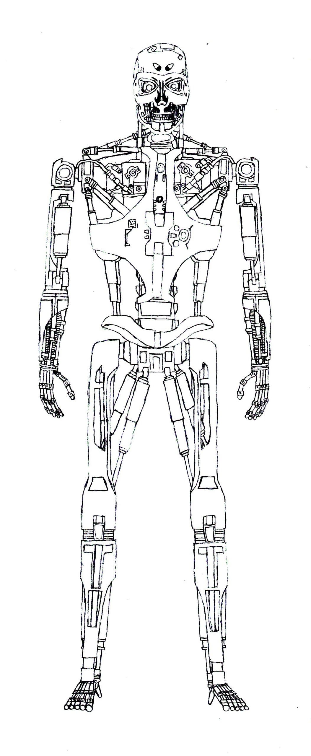 Робот раскраска