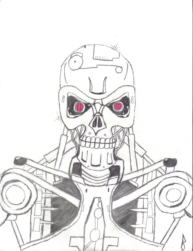 Терминатор раскраска детская