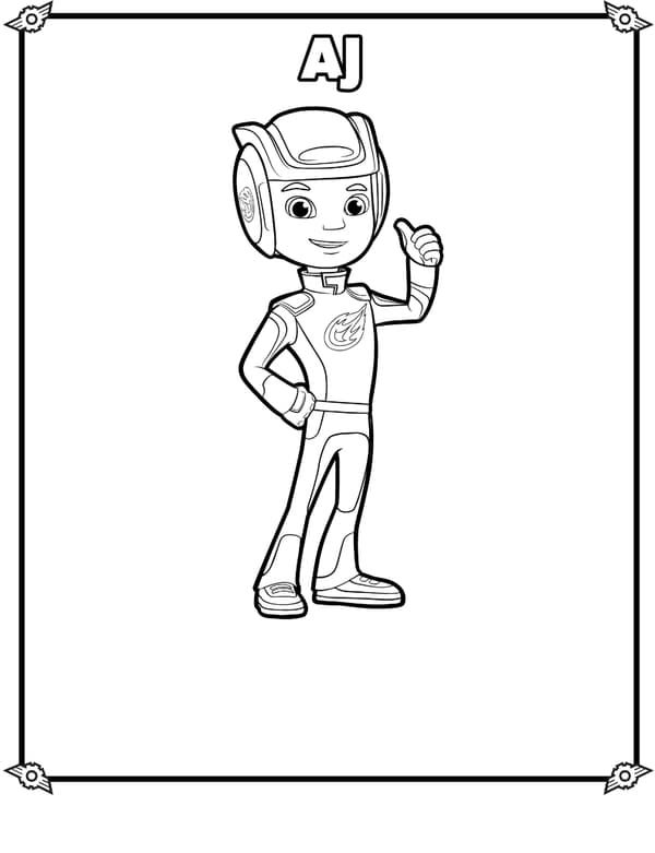 Эй-Джей раскраска