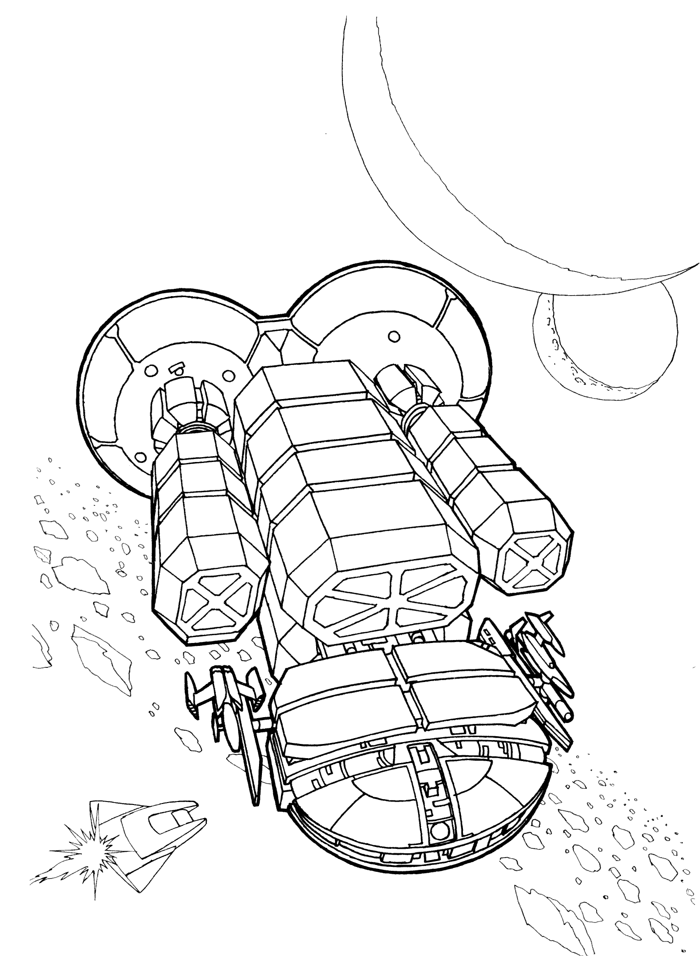 Большой спутник раскраска