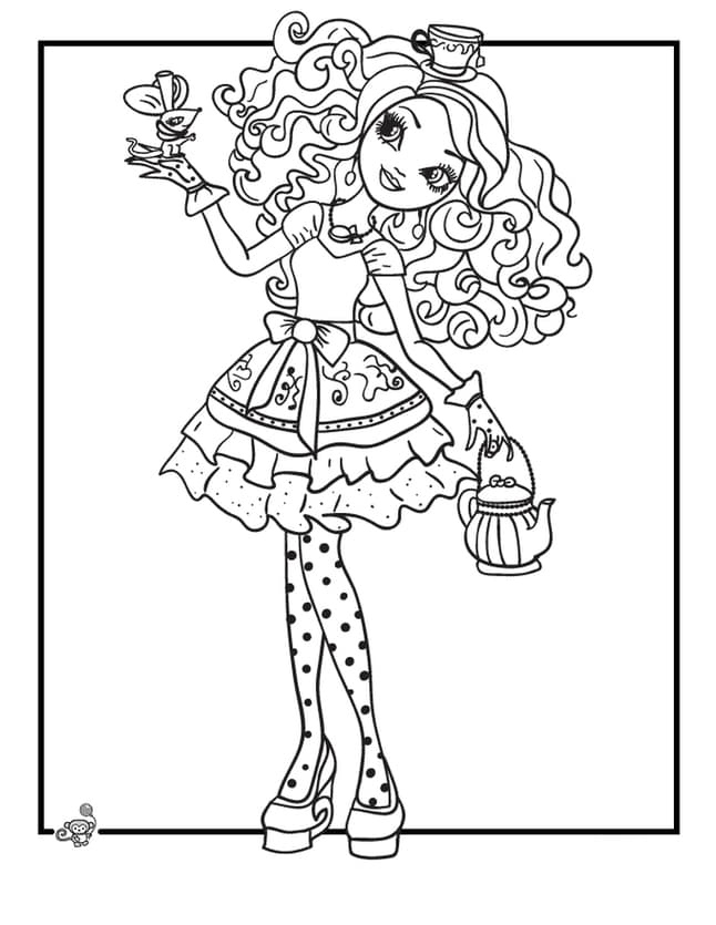 Девушка с чайником и бантиком