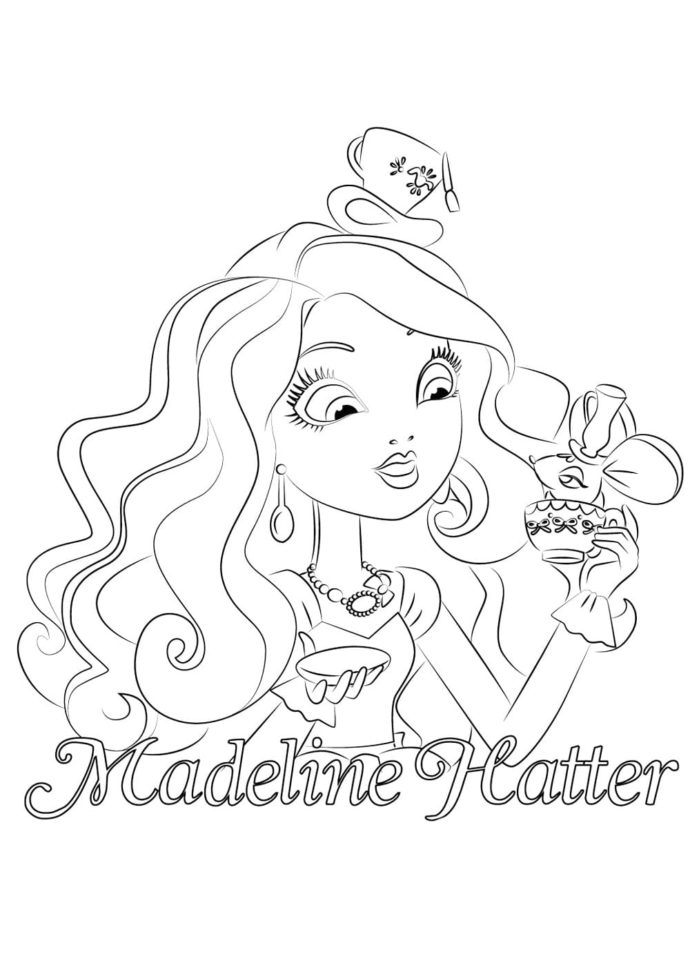 Эвер Афтер Хай раскраска для ребенка