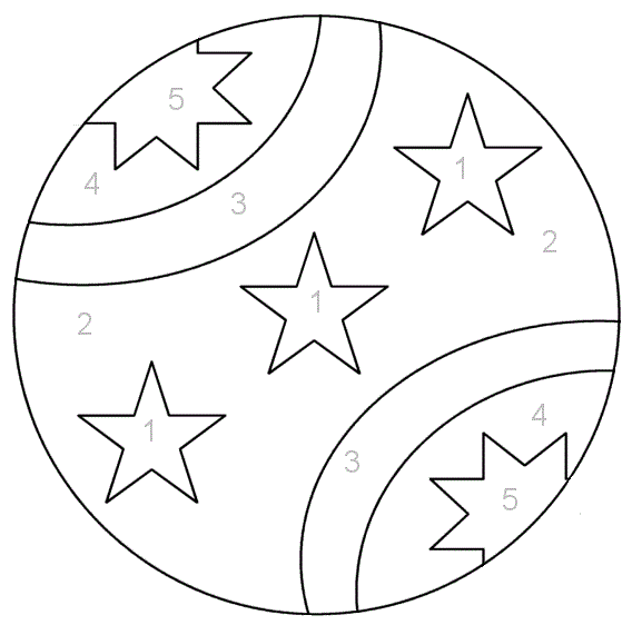 Мячик с номерами