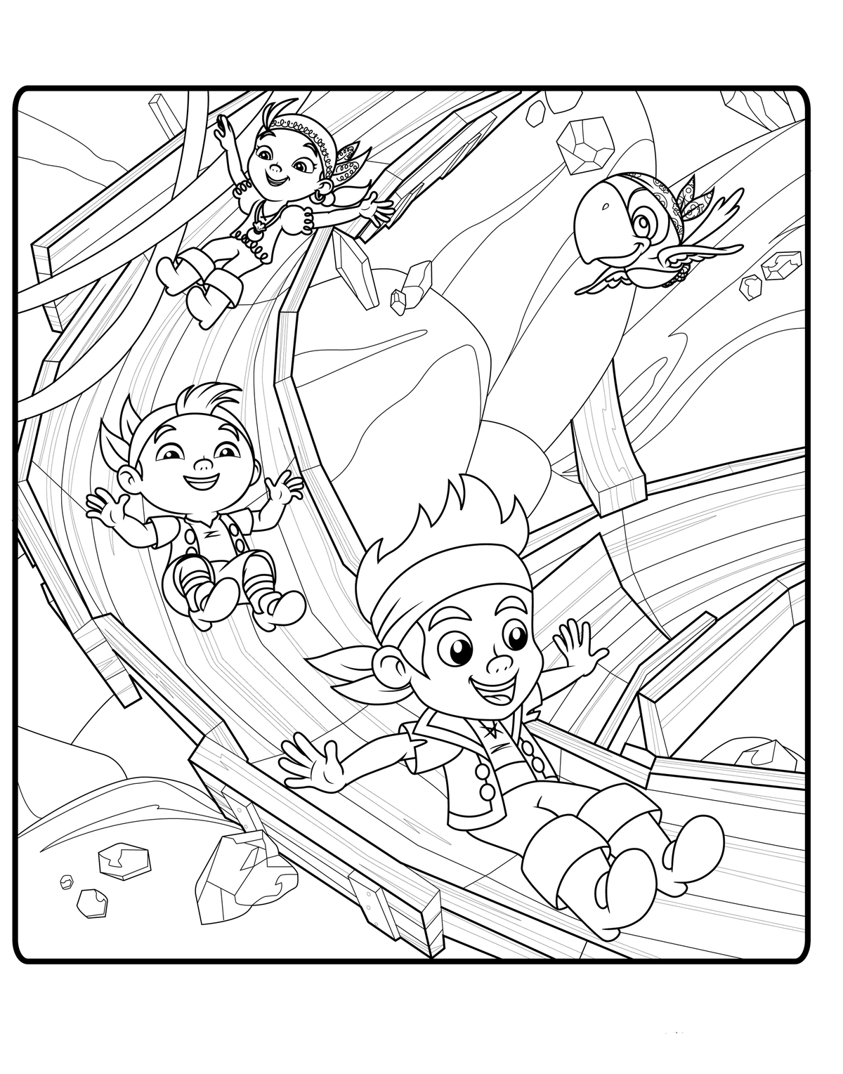 Джейк и пираты Нетландии Раскраска