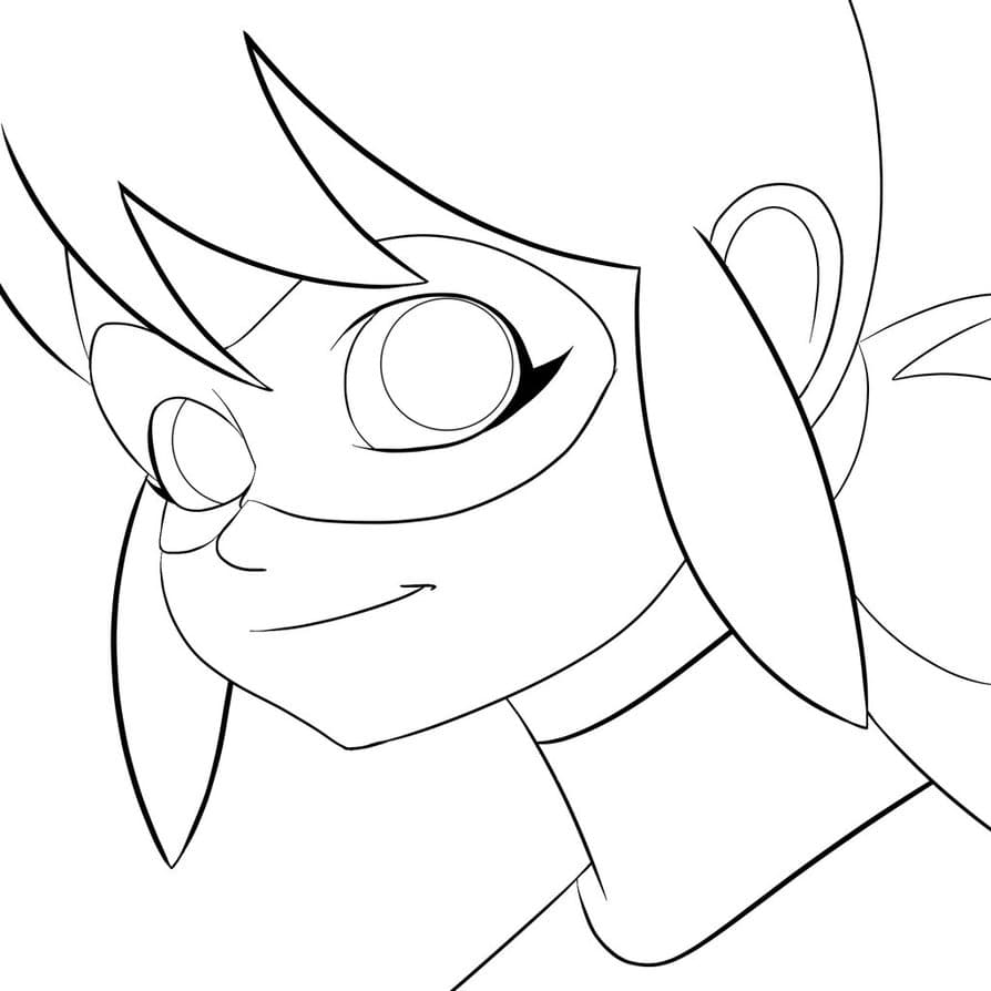 Лицо леди баг в маске