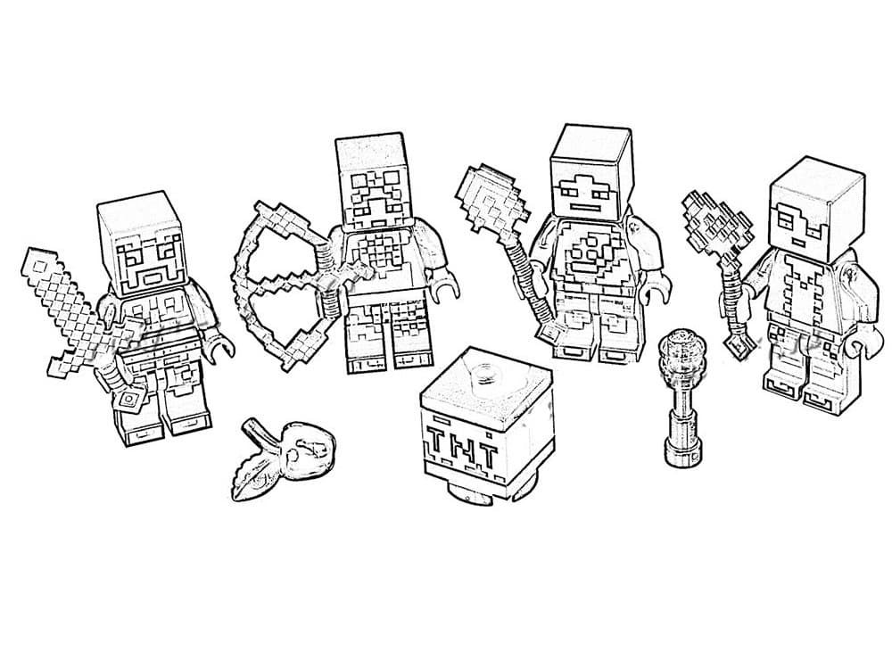 Лего Майнкрафт детская раскраска