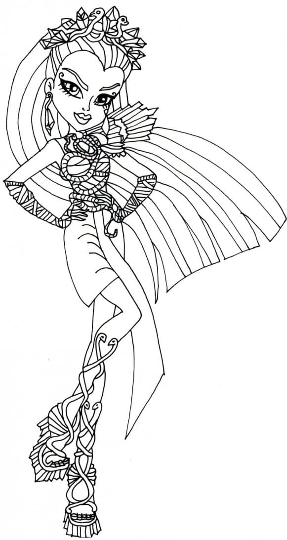 Монстр Хай с венком на голове