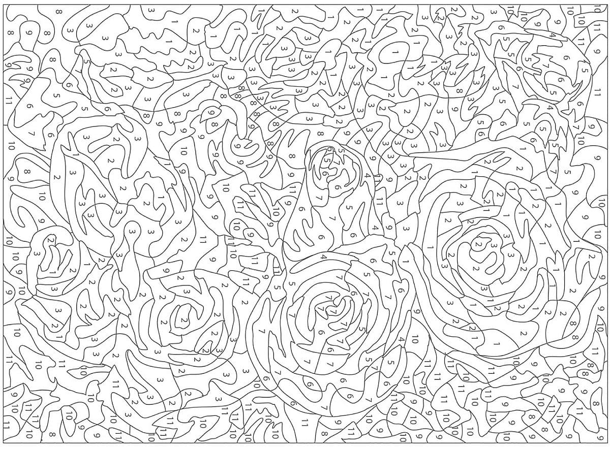 Сложная раскраска цифры