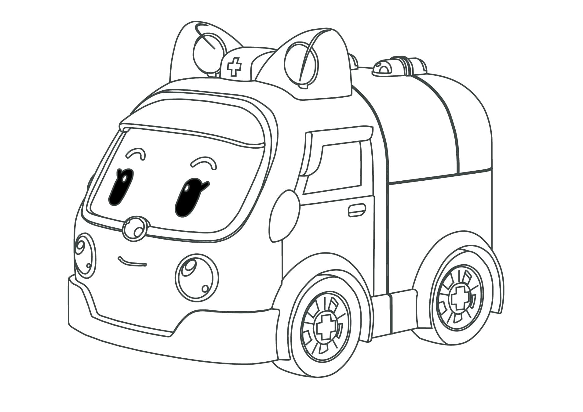 Раскраска эмбер робокар поли