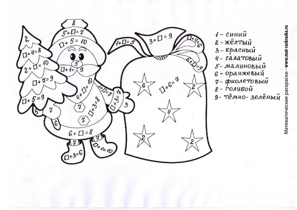 Дед мороз раскраска с примерами