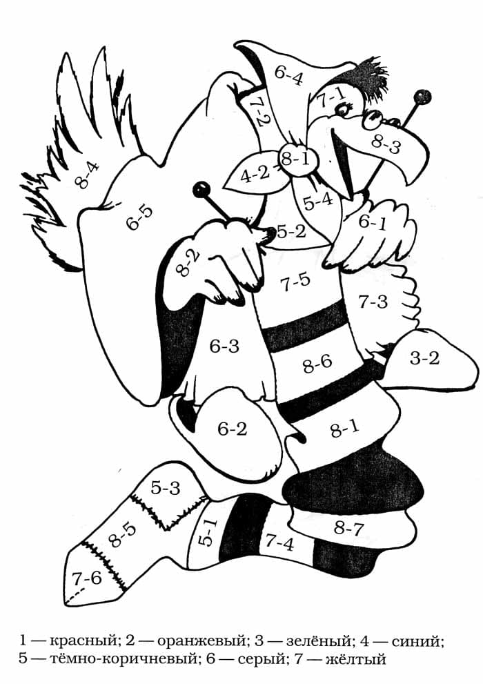 Ворона раскраска с примерами