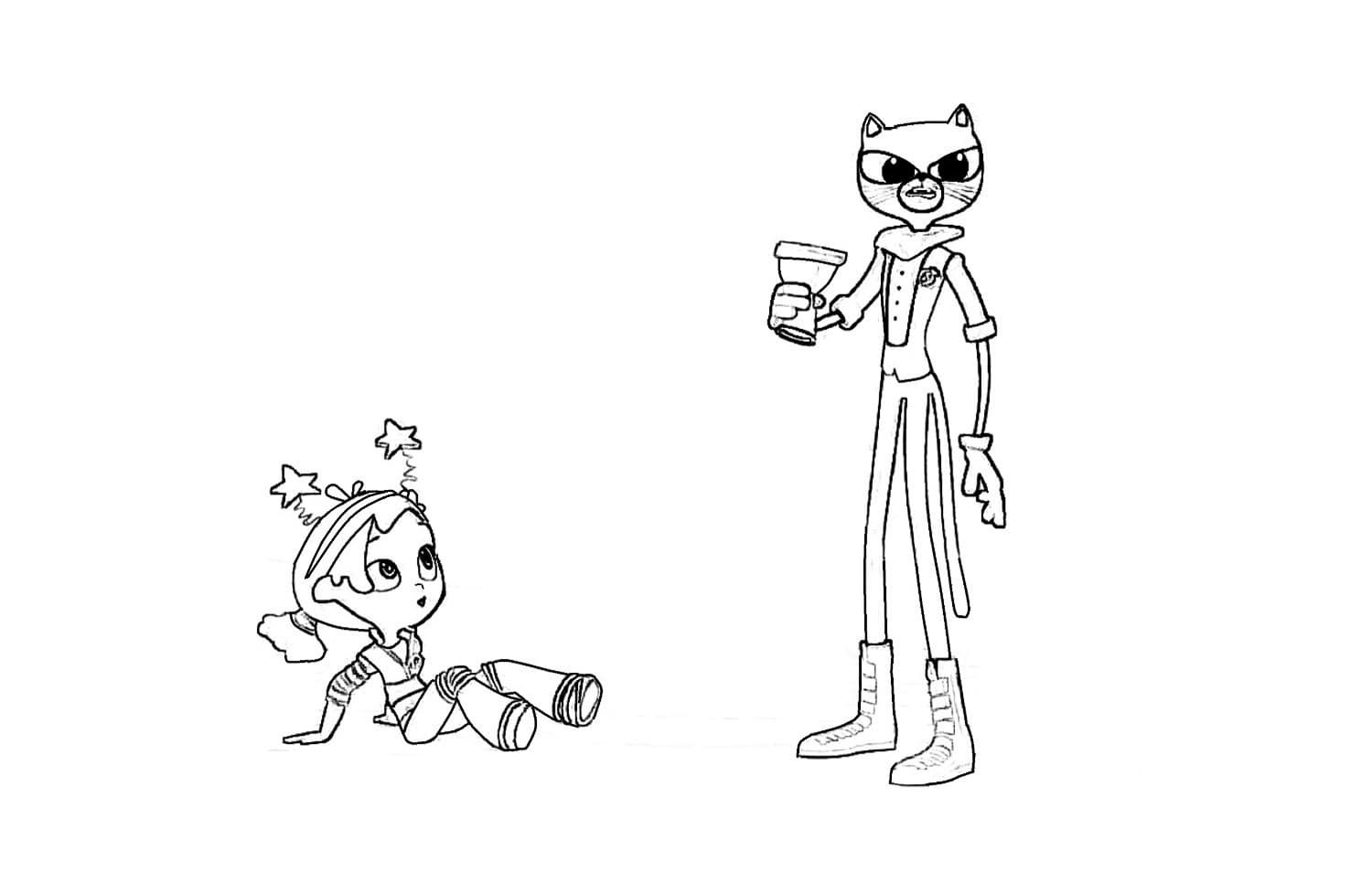 Кот ученый раскраска