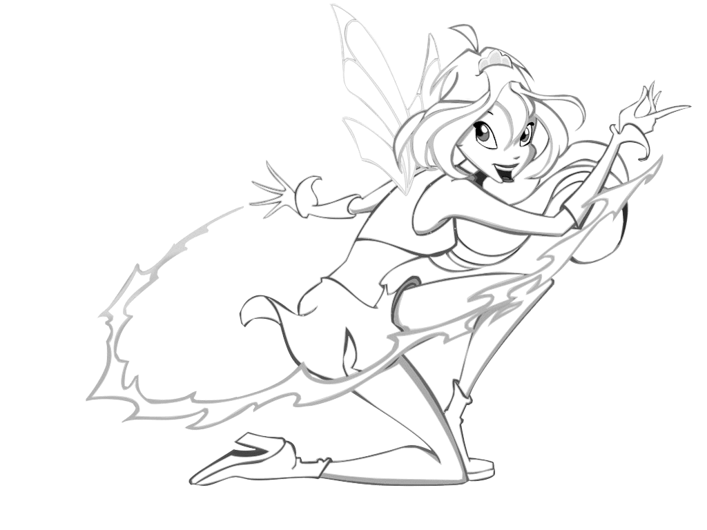 Винкс блум раскраска для девочек