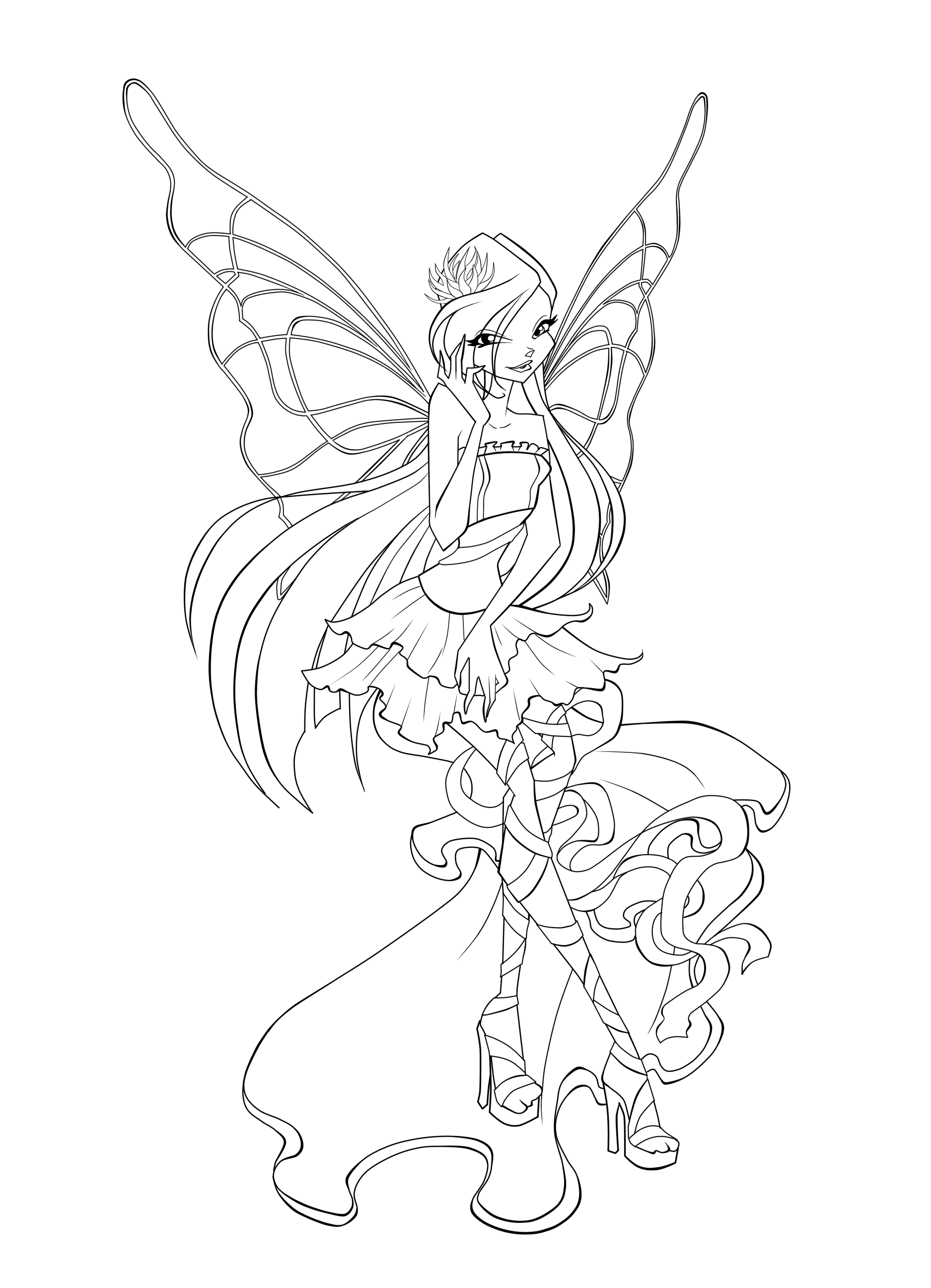 Раскраска винкс сиреникс