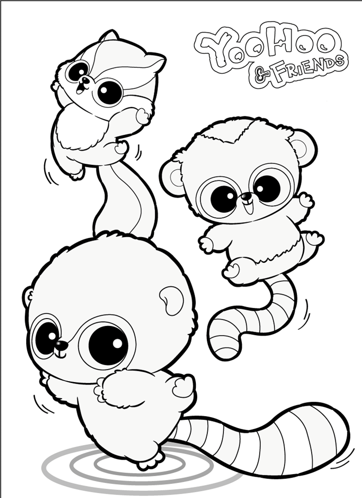 Юху и его друзья раскраска_8572