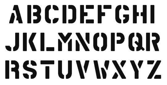 Трафарет для вырезания английский алфавит