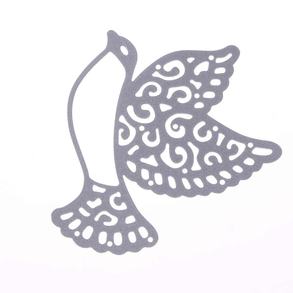 Голубь с узорами трафарет