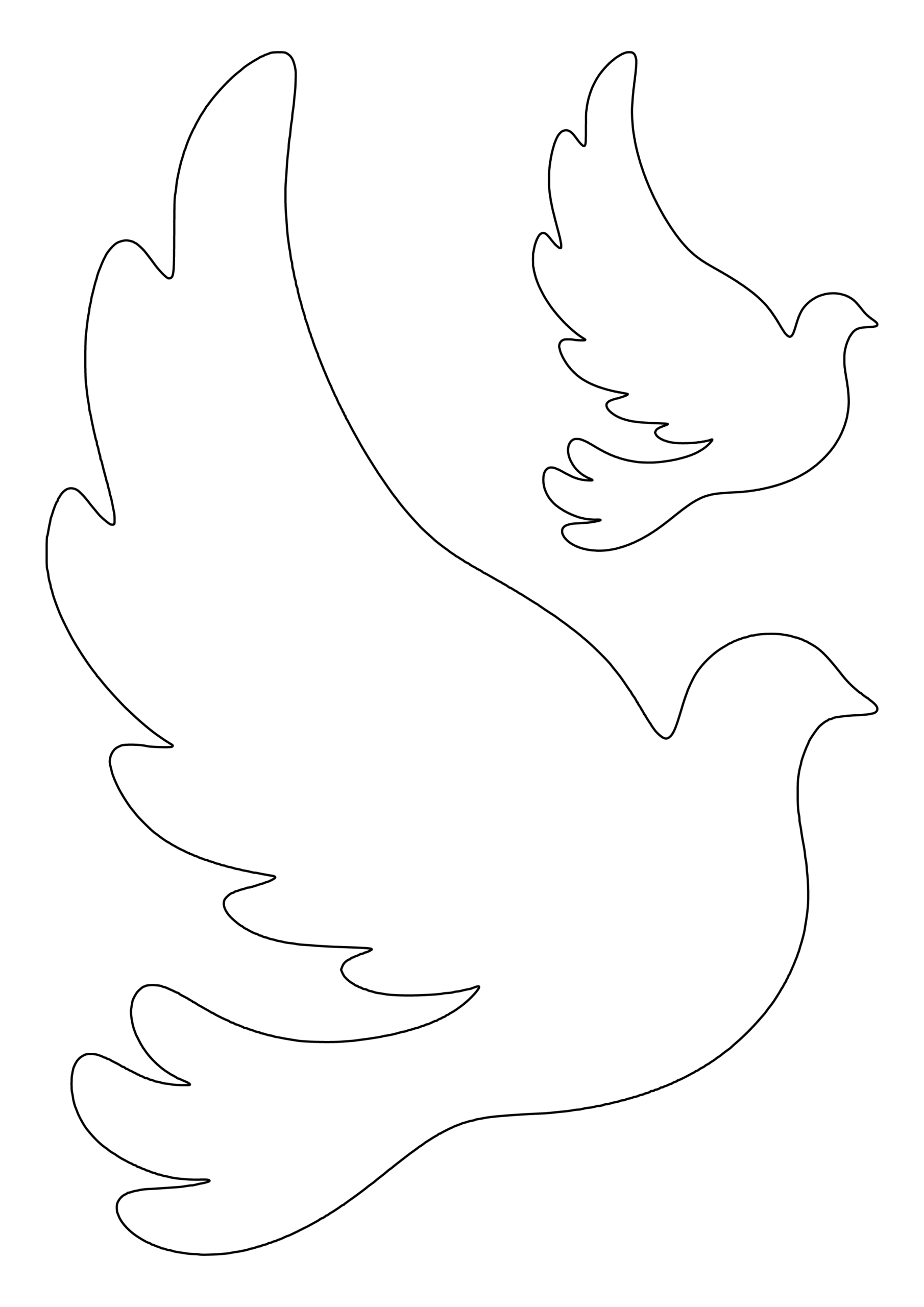 Голуби трафарет