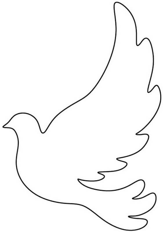 Голубка трафарет
