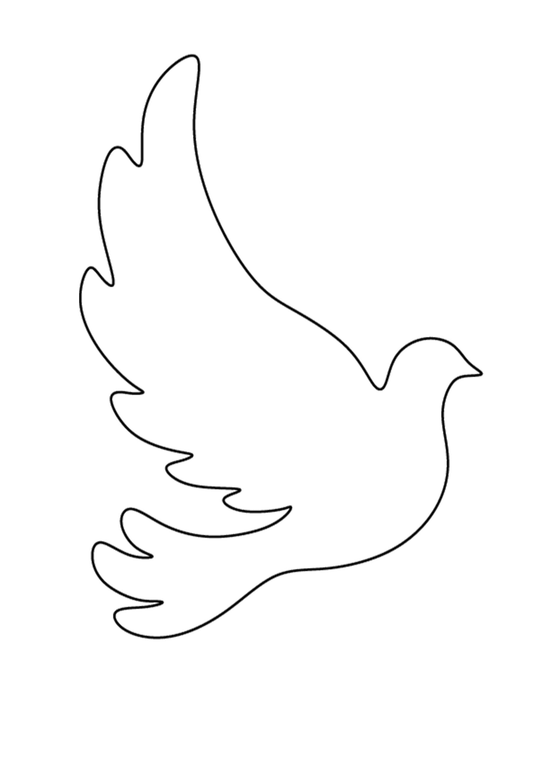 Красивый голубь для вырезания