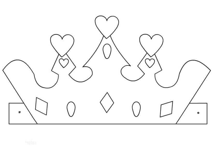 Корона с сердцами и ромбами