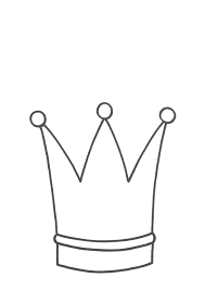 Красивая корона трафарет