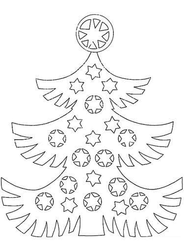 Елка трафарет