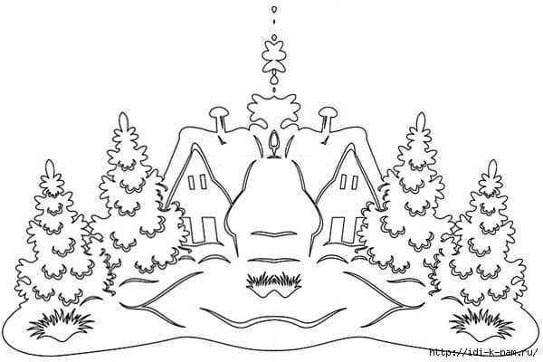 Лес и избушка