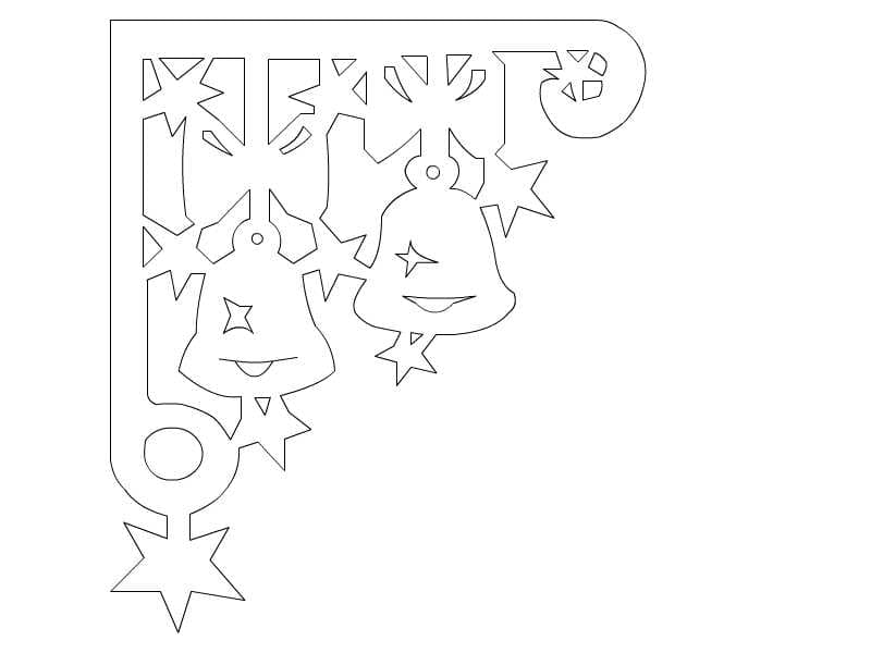 Новогодние украшения трафарет