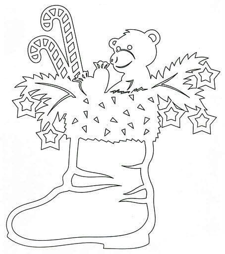 Новогодний трафарет