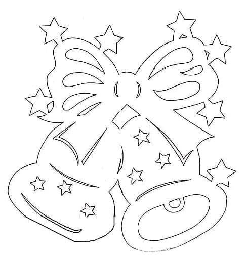 Трафарет новогодние колокольчики