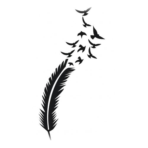 Перо жар птицы трафарет для вырезания