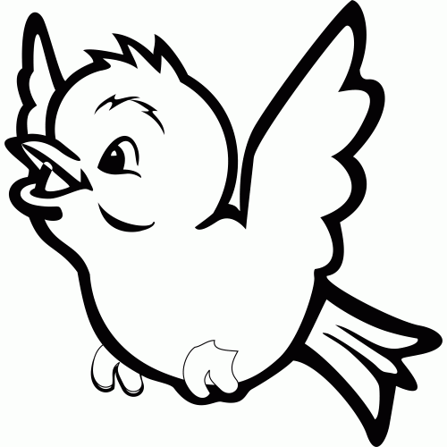 Птичка трафарет