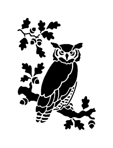 Сова трафарет