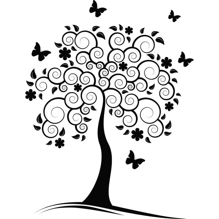 Дерево с узорами