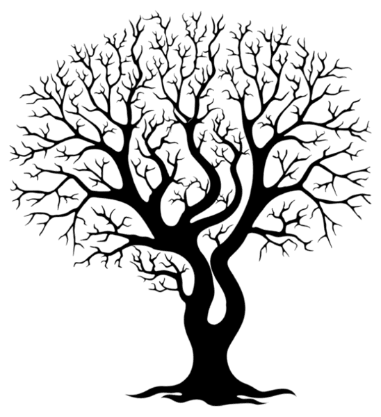 Дерево трафарет для вырезания_1506