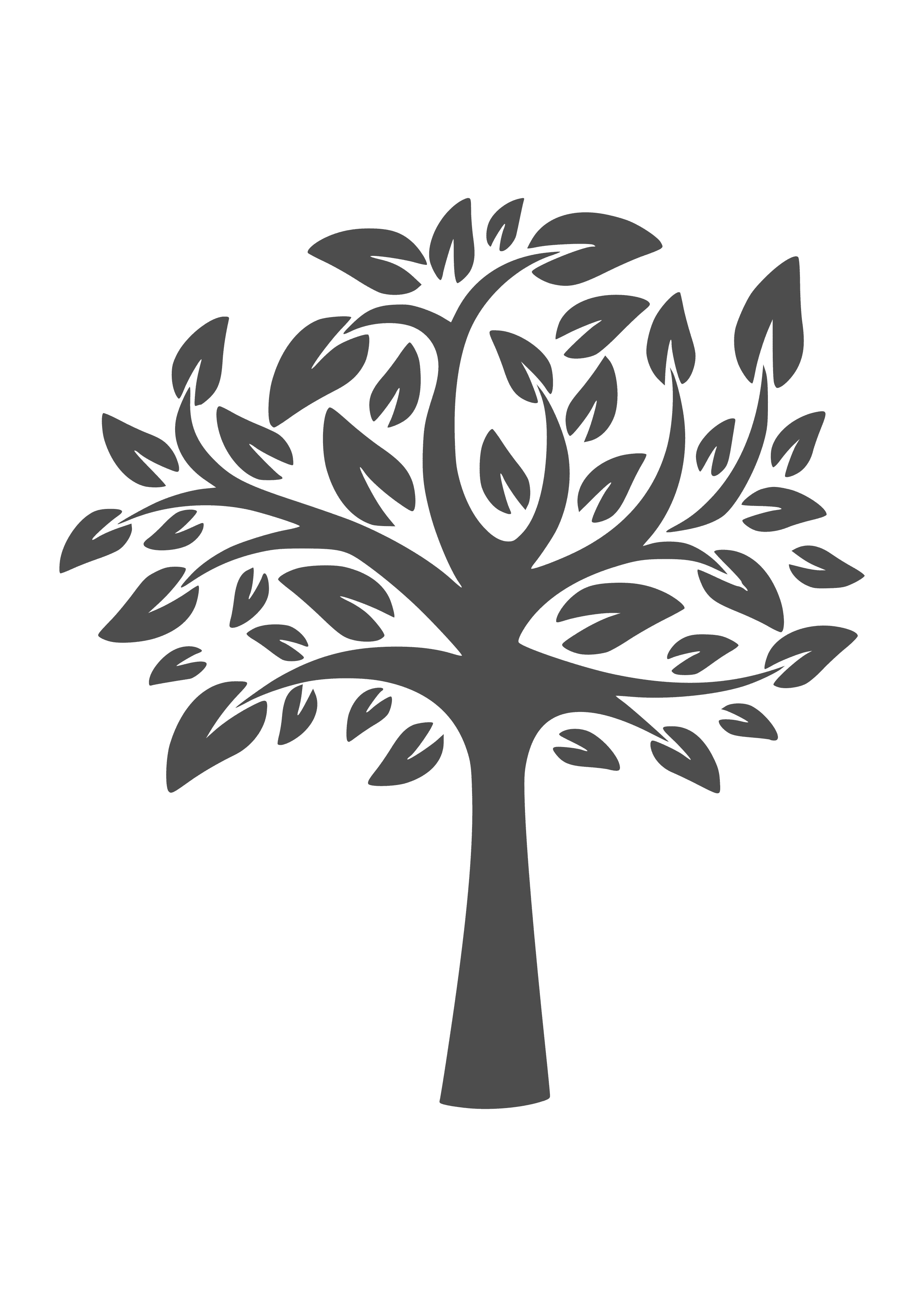 Шикарное дерево трафарет