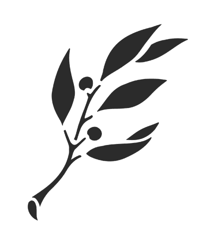 Веточка трафарет